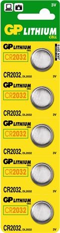 GP CR2032 lítium gombelem 5db/bliszter
