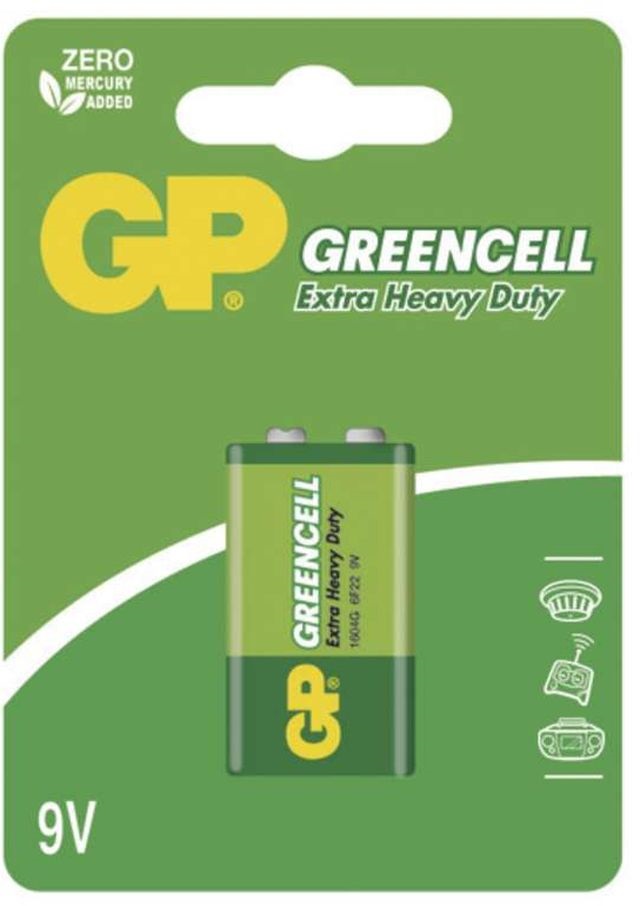 GP Greencell 9V, 6F22  elem 1db/bliszter