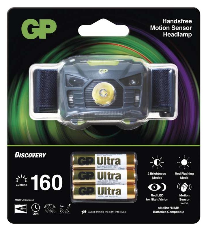 GP P8554 CH34 + 3× LR03 fejlámpa