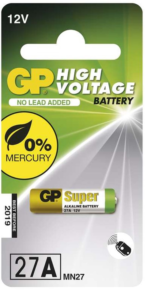 GP High Voltage alkáli 27A (A27, MN27, A90) elem 1db/bliszter