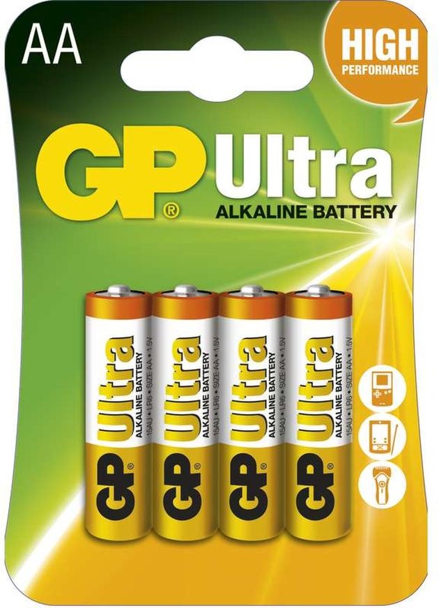 GP B1921 Ultra alkái AA (LR6) ceruza elem 4db/bliszter