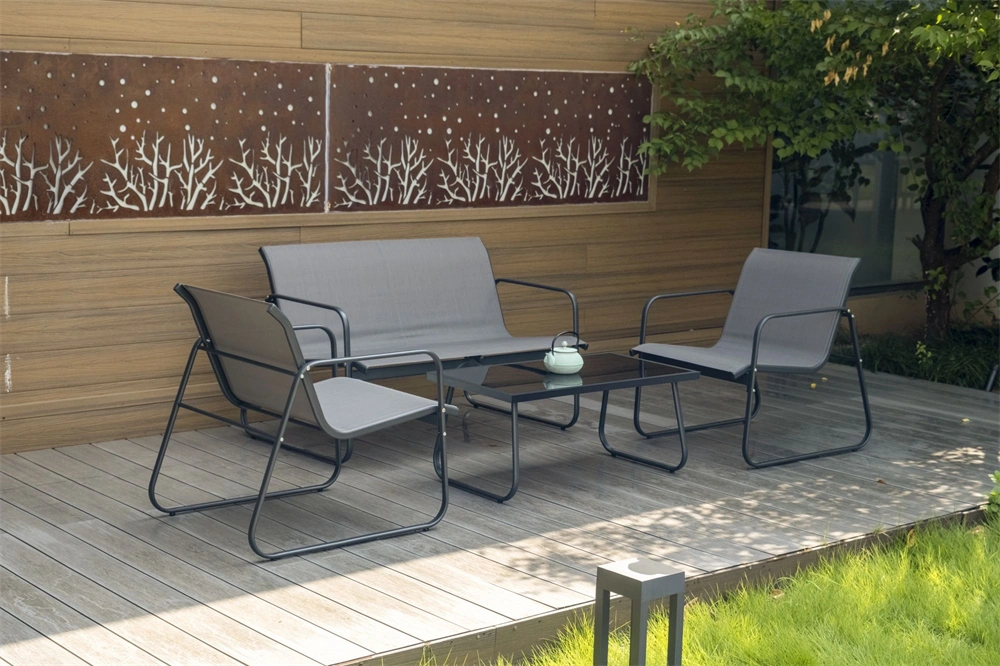 GS-300-B Active Sunrise kertibútor szett, asztal + 1db 2 személyes kanapé + 2 db 1 személyes szék, (Újszerű)