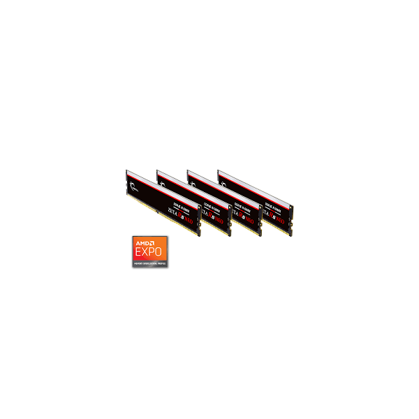 G.Skill 128GB 6000MHz DDR-5 Zeta R5 Neo AMD EXPO (Kit! 4db 32GB) (F5-6000R3036G32GQ4-ZR5NK) memória