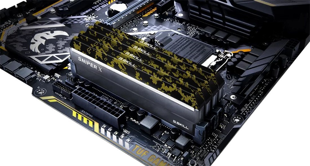 G.Skill 64GB 3600MHz DDR-4 Sniper X Intel XMP Digital Camo (Kit! 4db 16GB) (F4-3600C19Q-64GSXKB) memória