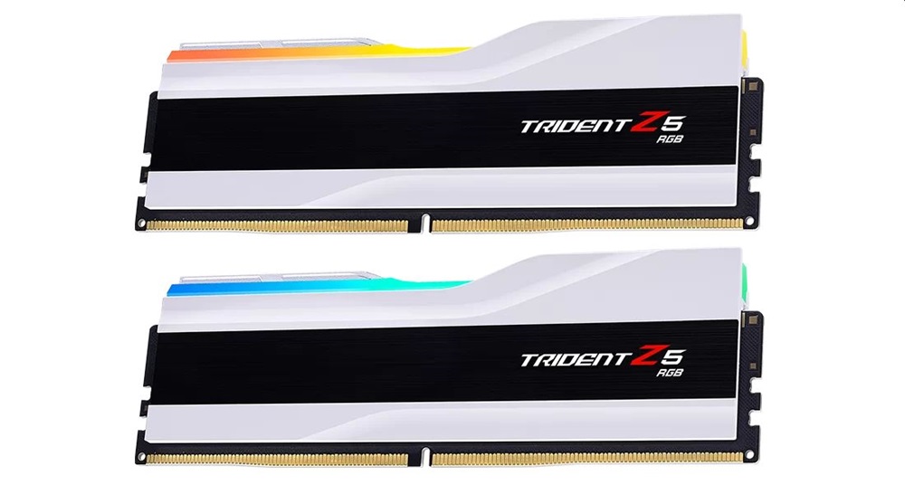 G.Skill 96GB 6400MHz DDR-5 Trident Z5 RGB Intel XMP White (Kit! 2db 48GB) (F5-6400J3239F48GX2-TZ5RW) memória