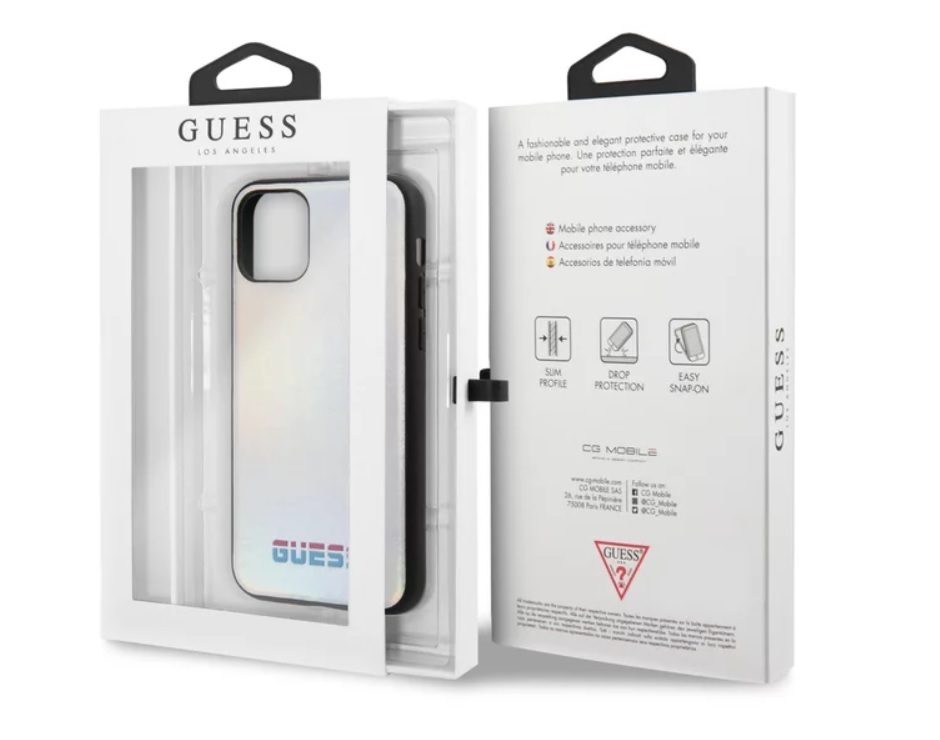 GUESS iPhone 11 Pro Max színváltó ezüst kemény tok