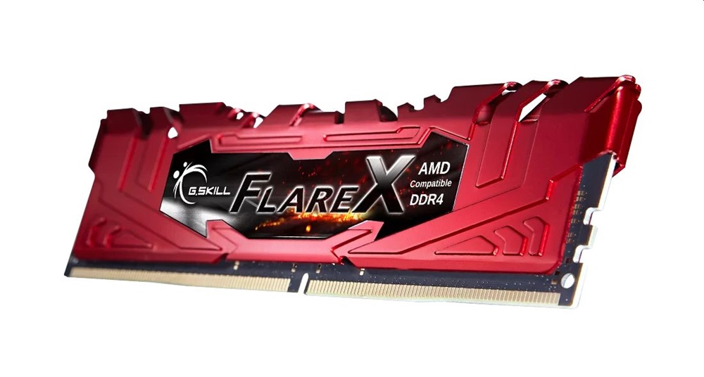 G.Skill 16GB 2400MHz DDR-4 Flare X AMD Red (Kit! 2db 8GB) (F4-2400C15D-16GFXR) memória