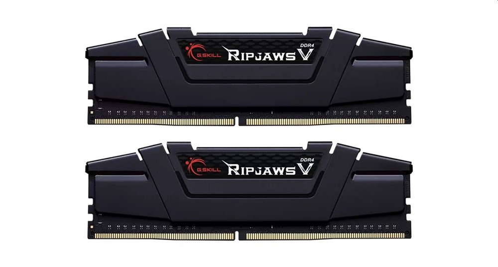 G.Skill 16GB 3200MHz DDR-4 Ripjaws V Intel XMP Black (Kit! 2db 8GB) (F4-3200C14D-16GVK) memória