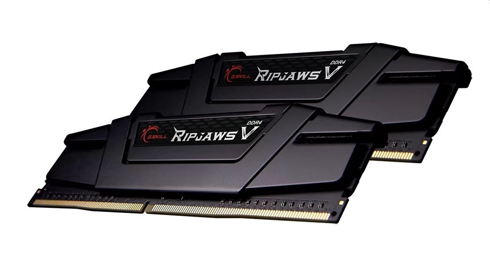 G.Skill 16GB 3200MHz DDR-4 Ripjaws V Intel XMP Black (Kit! 2db 8GB) (F4-3200C14D-16GVK) memória