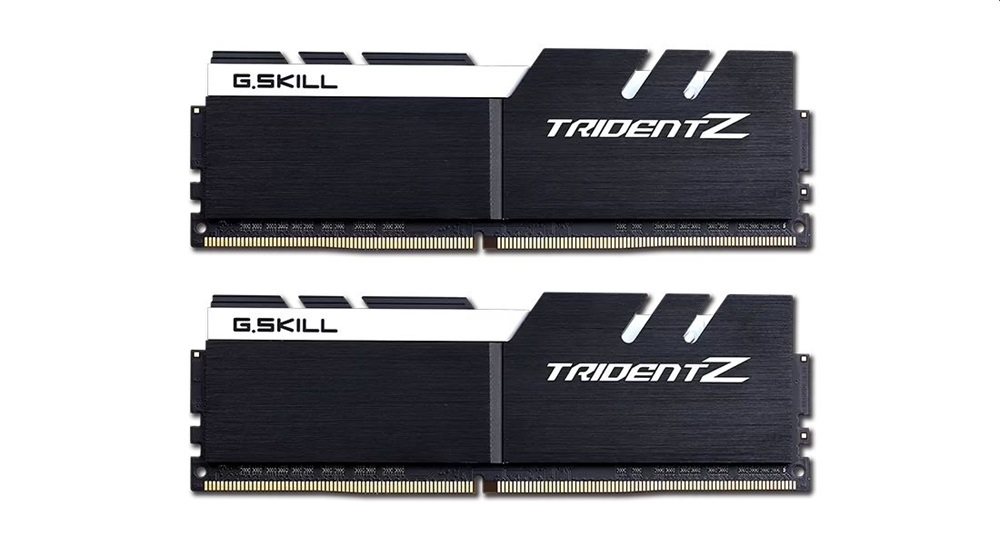 G.Skill 32GB 3600MHz DDR-4 Trident Z Intel XMP Black/White (Kit! 2db 16GB) (F4-3600C17D-32GTZKW) memória