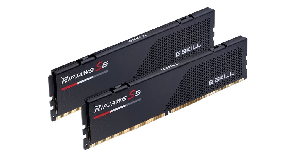 G.Skill 32GB 5200MHz DDR-5 Ripjaws S5 Intel XMP Black (Kit! 2db 16GB) (F5-5200J4040A16GX2-RS5K) memória