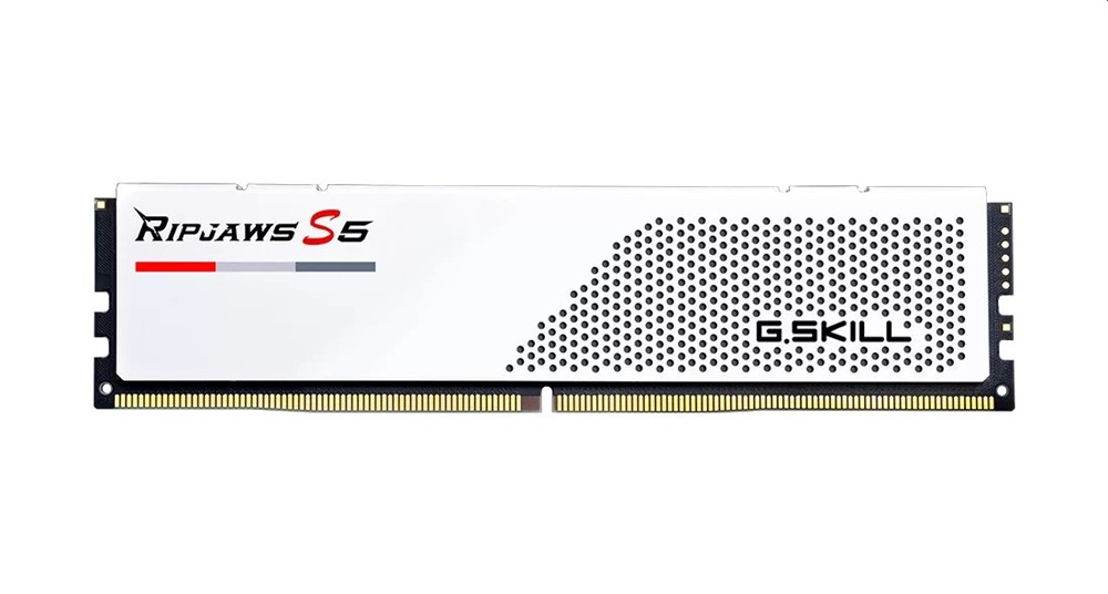 G.Skill 32GB 5600MHz DDR-5 Ripjaws S5 Intel XMP White (Kit! 2db 16GB) (F5-5600J2834F16GX2-RS5W) memória