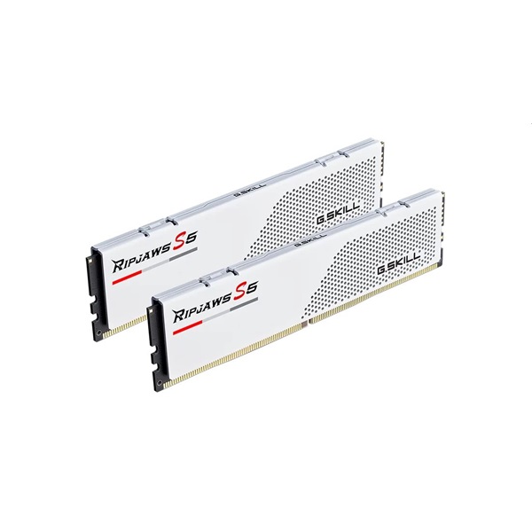 G.Skill 32GB 5600MHz DDR-5 Ripjaws S5 Intel XMP White (Kit! 2db 16GB) (F5-5600J2834F16GX2-RS5W) memória