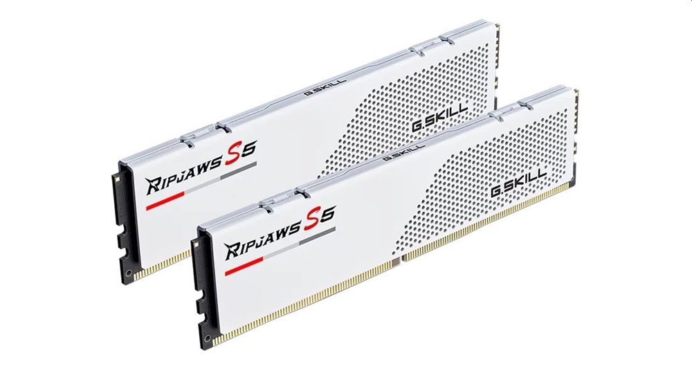 G.Skill 32GB 5600MHz DDR-5 Ripjaws S5 Intel XMP White (Kit! 2db 16GB) (F5-5600J2834F16GX2-RS5W) memória