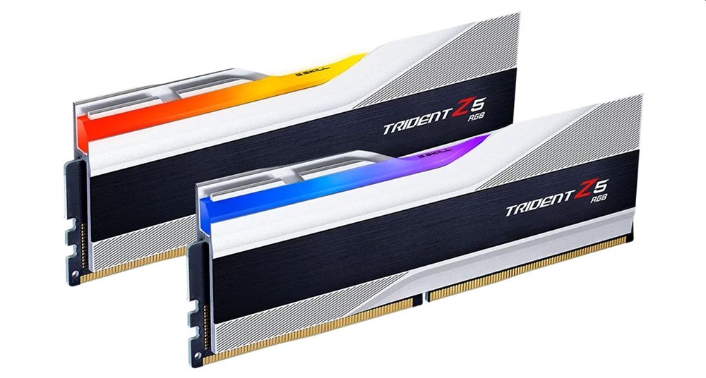 G.Skill 32GB 5600MHz DDR-5 Trident Z5 RGB Intel XMP Silver (Kit! 2db 16GB) (F5-5600J3036D16GX2-TZ5RS) memória