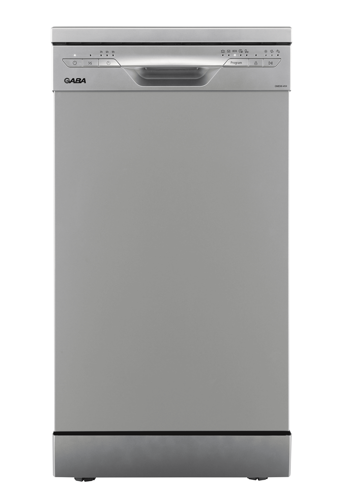 Gaba GMDW-45X inox, programok száma: 5, szabadonálló, 10 terítékes mosogatógép