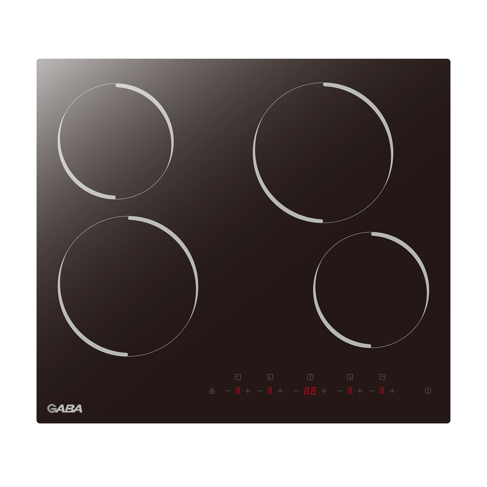 Gaba GMH-C-4 fekete, beépíthető, elektromos üvegkerámia, főzőzóna:4, beépíthető méret.56cm, főzőlap