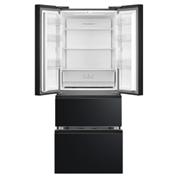 Gaba GMR-392BE fekete, francia ajtós, alulfagyasztós, Hűtő:244L, Fagyasztó:147L, No Frost hűtőszekrény