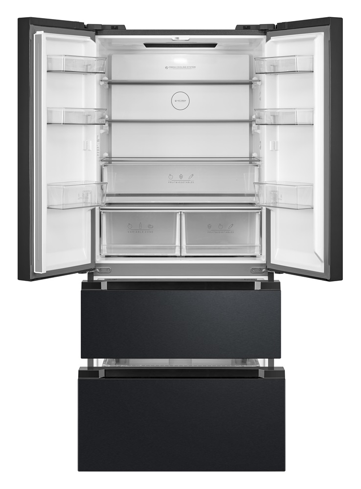 Gaba GMR-516DXE sötét inox, francia ajtós, alulfagyasztós, Hűtő:347L, Fagyasztó:169L, No Frost hűtőszekrény