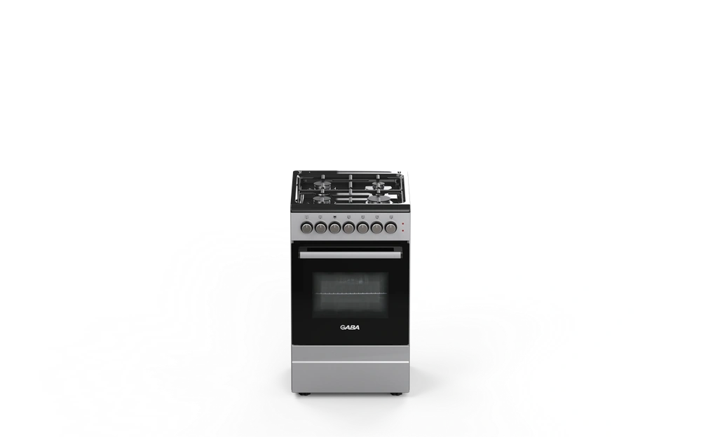 Gaba GOS-C5060GB szürke-fekete, szabadonálló, gáz, kombinált, főzőzóna: 4, sütő:46L, tűzhely