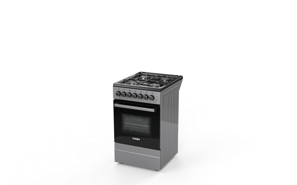 Gaba GOS-C5060GB szürke-fekete, szabadonálló, gáz, kombinált, főzőzóna: 4, sütő:46L, tűzhely