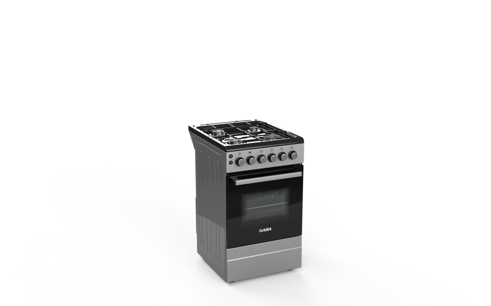 Gaba GOS-G5060GB szürke-fekete, szabadonálló, gáz, főzőzóna: 4, sütő:45L, tűzhely