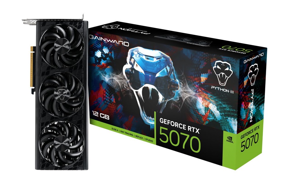 Gainward GeForce RTX 5070 Python III 12GB GDDR7 192bit videokártya