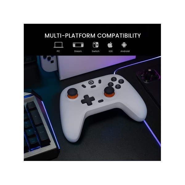 GameSir Nova Lite Multiplatform Android/iOS/Nintendo Switch/PC Bluetooth/USB vezeték nélküli fehér kontroller