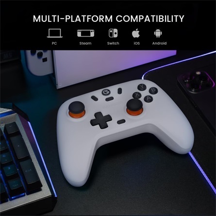 GameSir Nova Lite Multiplatform Android/iOS/Nintendo Switch/PC Bluetooth/USB vezeték nélküli fehér kontroller