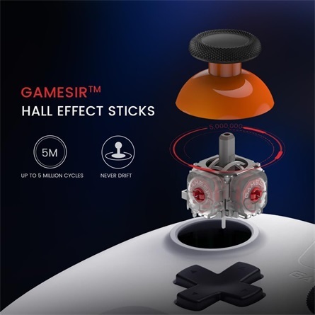 GameSir Nova Lite Multiplatform Android/iOS/Nintendo Switch/PC Bluetooth/USB vezeték nélküli fehér kontroller