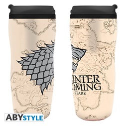 Game of Thrones Stark "Winter is coming" 355ml műanyag utazó bögre