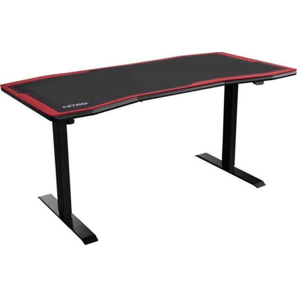 Gamer asztal Nitro Concepts D16E 1600 x 800 mm Carbon Red Elektromosan állítható