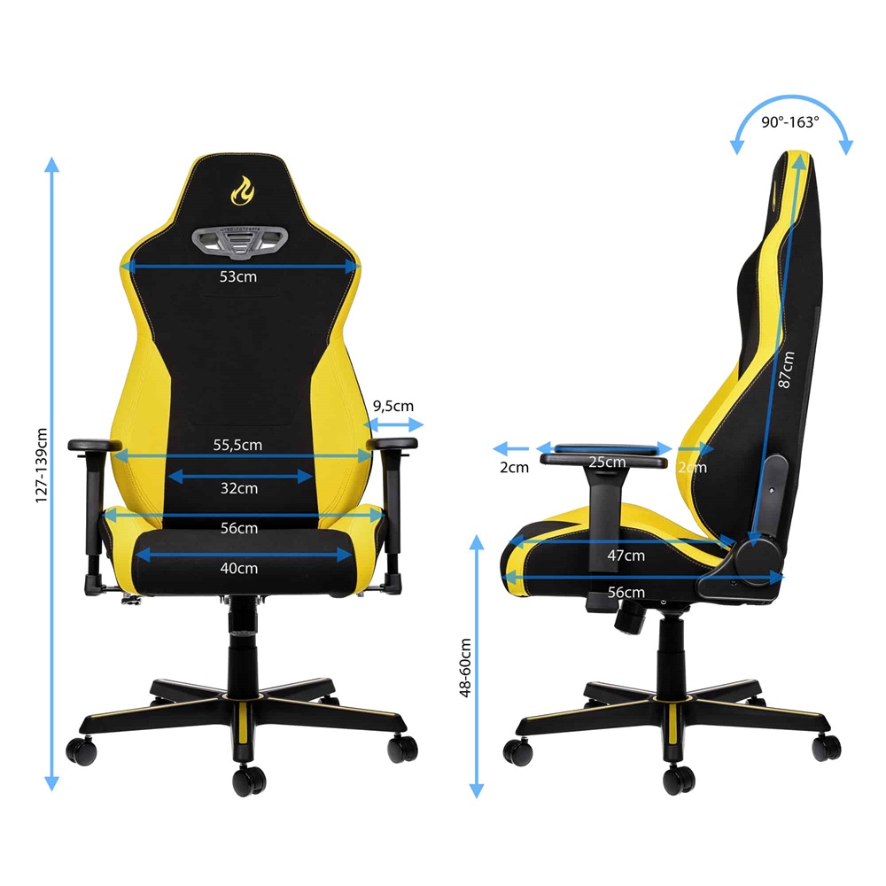 Gamer szék Nitro Concepts S300 Astral Yellow - Fekete/Sárga