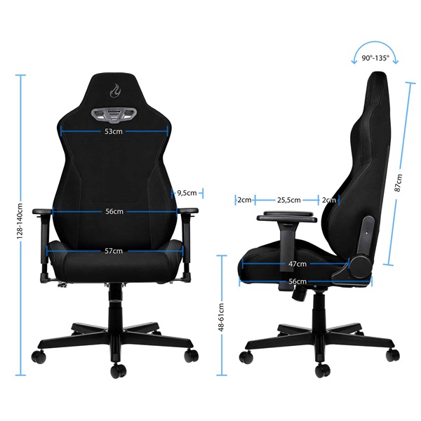 Gamer szék Nitro Concepts S300 Stealth Black - Fekete