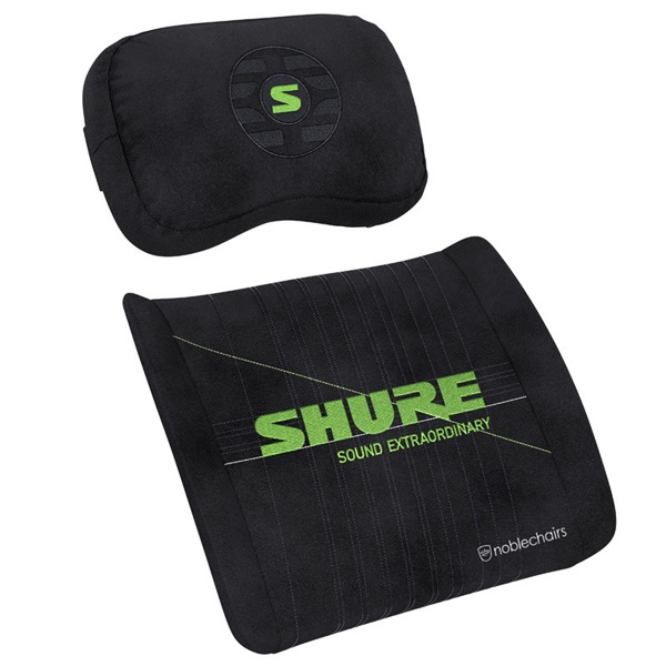Gamer szék kiegészítő noblechairs Memóriahabos párnaszett Shure Edition Fekete