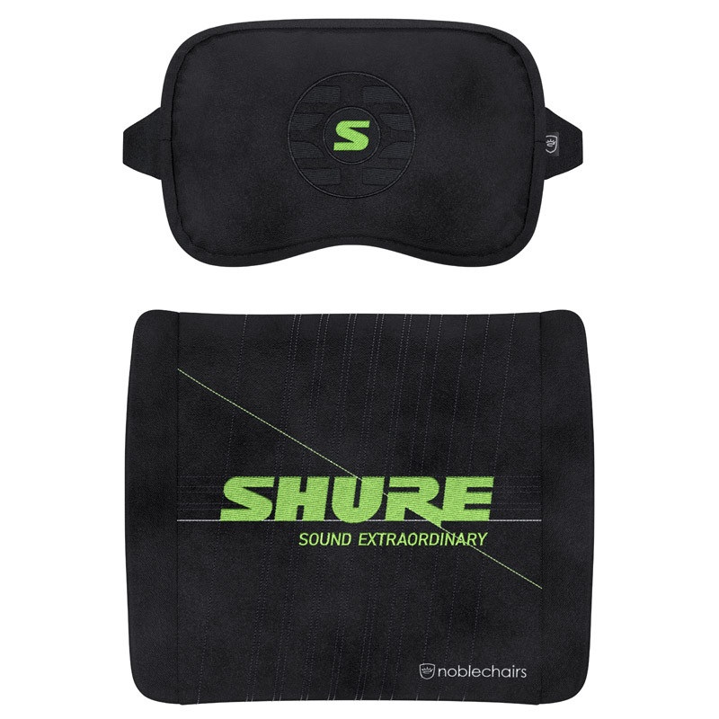 Gamer szék kiegészítő noblechairs Memóriahabos párnaszett Shure Edition Fekete