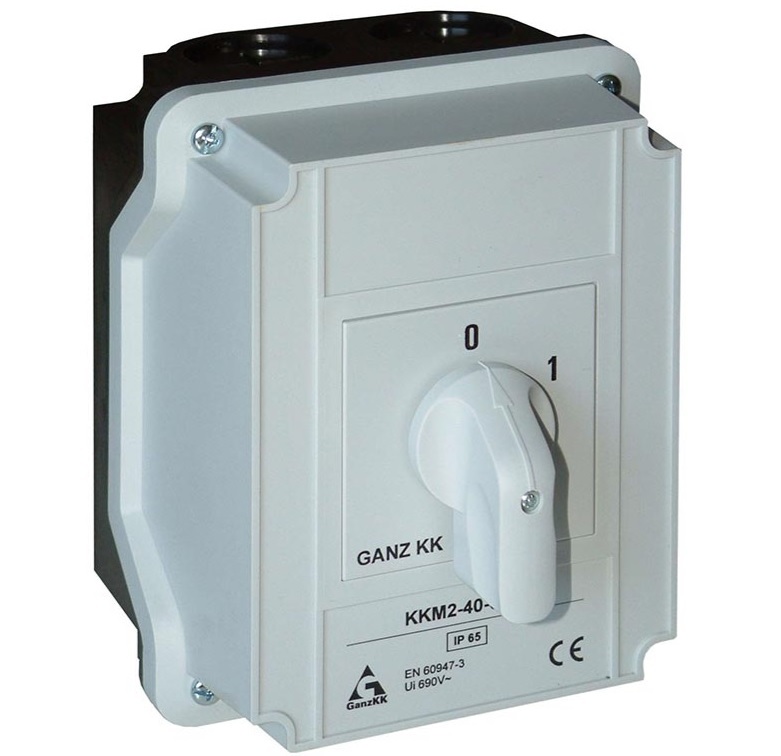 Ganz KKM2-40-6002 tokozott/3P terhelés be-kikapcsoló