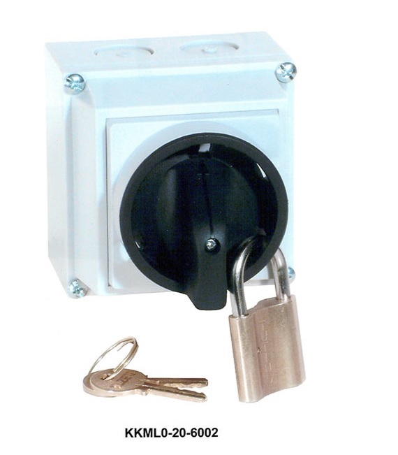 Ganz KKML0-20-6002 tokozott/lakatolható/3P terhelés be-kikapcsoló