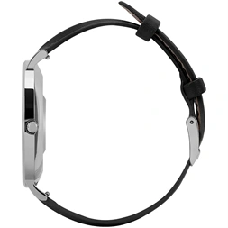 Garett Verona ezüst-fekete bőr női okosóra