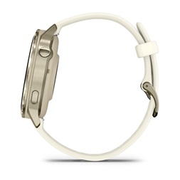 Garmin 010-03013-00 Venu 4 (41mm) csontszínű szilikon szíjjal arany okosóra