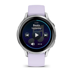 Garmin 010-03013-01 Venu 4 (41mm) mályvaszínű szilikon szíjjal ezüst okosóra