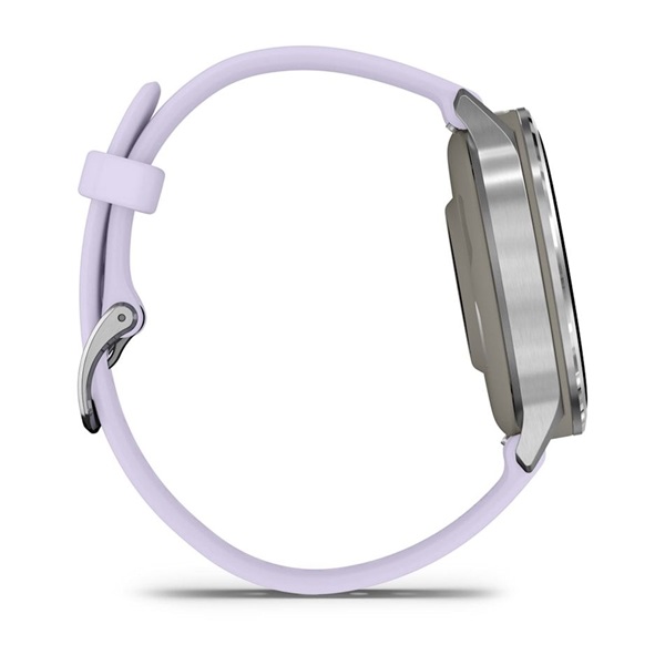 Garmin 010-03013-01 Venu 4 (41mm) mályvaszínű szilikon szíjjal ezüst okosóra