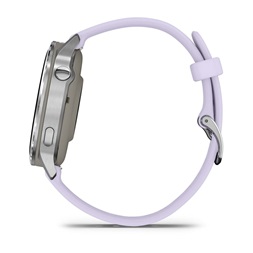 Garmin 010-03013-01 Venu 4 (41mm) mályvaszínű szilikon szíjjal ezüst okosóra