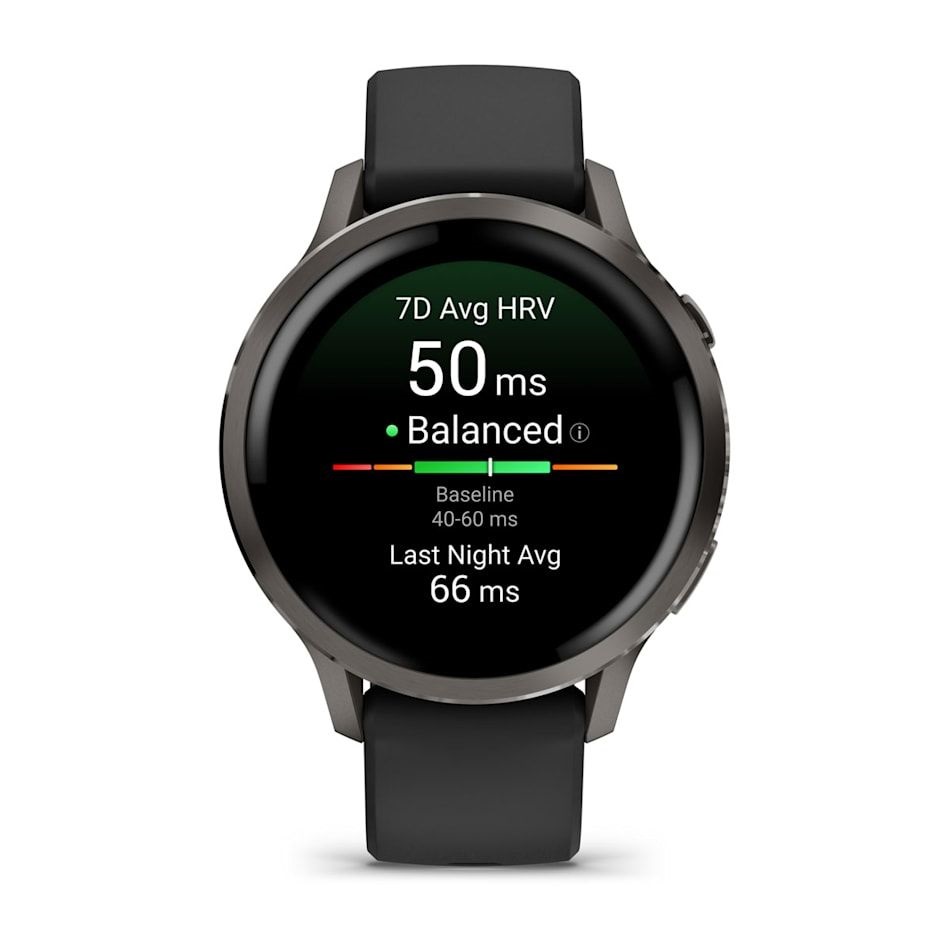 Garmin 010-03013-02 Venu 4 (41mm) fekete szilikon szíjjal sötétszürke okosóra