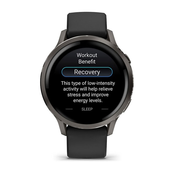 Garmin 010-03013-02 Venu 4 (41mm) fekete szilikon szíjjal sötétszürke okosóra