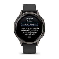 Garmin 010-03013-02 Venu 4 (41mm) fekete szilikon szíjjal sötétszürke okosóra