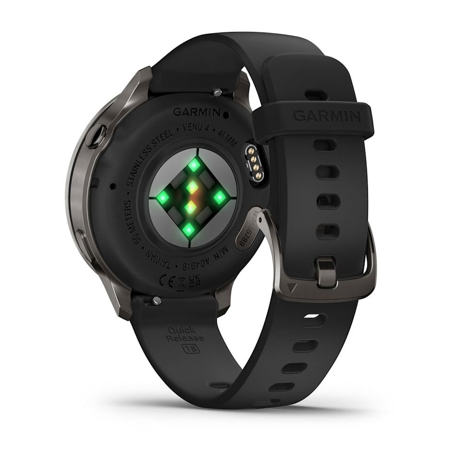 Garmin 010-03013-02 Venu 4 (41mm) fekete szilikon szíjjal sötétszürke okosóra