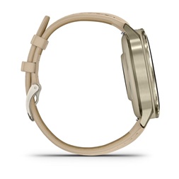 Garmin 010-03013-03 Venu 4 (41mm) csontszínű szilikon és homokszínű bőrszíjjal arany okosóra