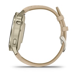 Garmin 010-03013-03 Venu 4 (41mm) csontszínű szilikon és homokszínű bőrszíjjal arany okosóra