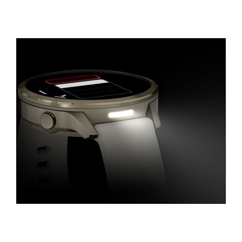 Garmin 010-03013-03 Venu 4 (41mm) csontszínű szilikon és homokszínű bőrszíjjal arany okosóra